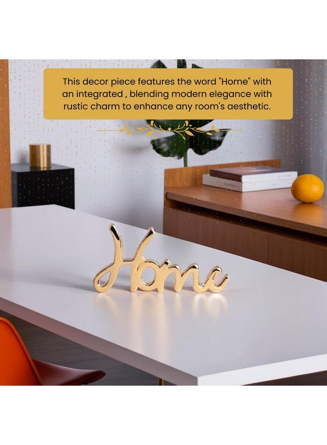 Heyearth Home Decoration Items | Showpiece For Home Decor | Figurines For Desk | Items For Good Luck | Table Top Decoration | Home Decor Centerpiece (Gold) (Gold) - Image 4