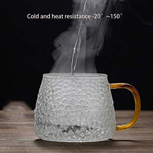 ROY ENTERPRISE Borosilicate Set of 6 Glass Cup Coffee Mug with Golden Handle | Mug for Coffee,Milk,Green, Herbal Tea,Lemon Tea for Home 410 ML (6) - Image 5