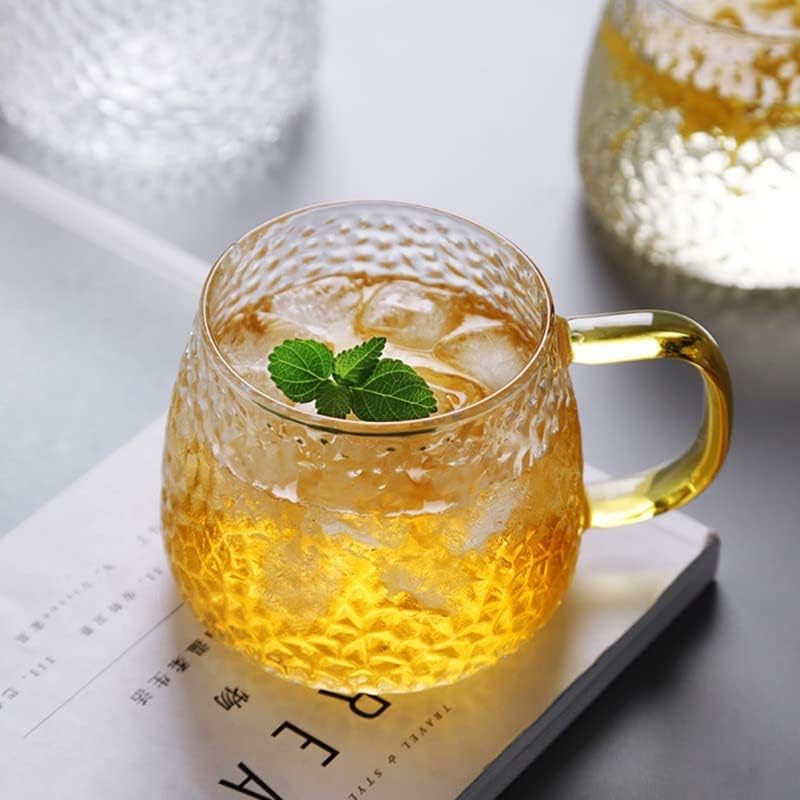 ROY ENTERPRISE Borosilicate Set of 6 Glass Cup Coffee Mug with Golden Handle | Mug for Coffee,Milk,Green, Herbal Tea,Lemon Tea for Home 410 ML (6) - Image 3