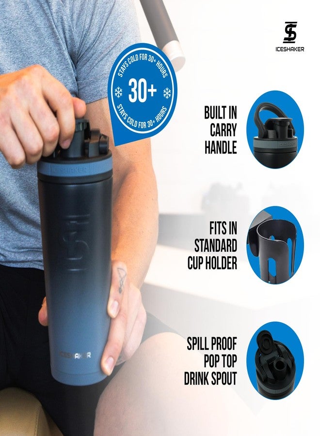 Ice Shaker Insulated Stainless Steel Shaker Bottle | 26oz, Grey Color Rush | Cold for 24+ Hours | Insulated Cup with Twist-on Agitator | Odor-Free Bottle for Shakes, Water, Smoothies, Cocktails - Image 3