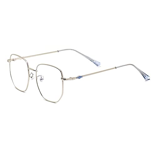 Peter Jones Square Medium Blue Light Blocking Computer Glasses for Men & Women | Zero Power UV400 Lenses | Lightweight Anti-Fatigue Eyewear for TV, Smartphones, and Tablets (Size Medium, AG240) - Image 2
