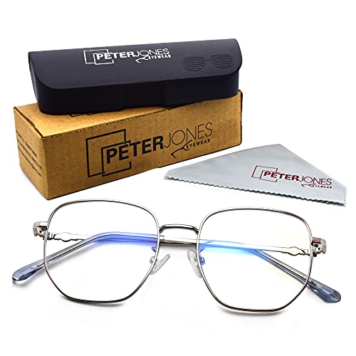 Peter Jones Square Medium Blue Light Blocking Computer Glasses for Men & Women | Zero Power UV400 Lenses | Lightweight Anti-Fatigue Eyewear for TV, Smartphones, and Tablets (Size Medium, AG240) - Image 5