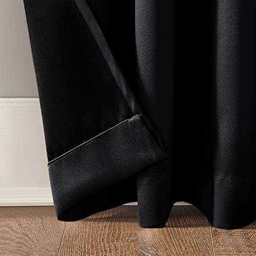 Sun Zero Oslo Theater Grade Extreme Total Blackout Rod Pocket Curtain Panel, 52" x 84", Black - Image 5