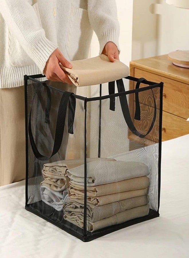 Typutomi 4 Pack Popup Laundry Hamper, Small Collapsible Mesh Laundry Baskets Dirty Clothes Basket with Handle Cube Storage Basket for Washing Storage,Toy Storage,Dorm and Travel(White,13 Inch) - Image 5