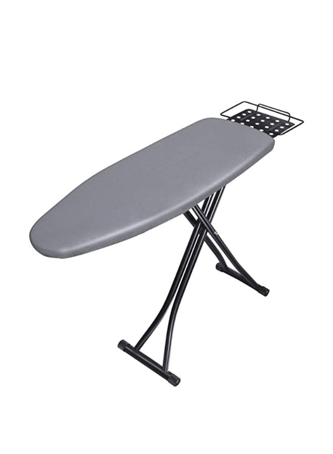 TDOO Foldable Heavy Duty Ironing Board 120×30cm, 6-Level Height Adjustable with Retractable Iron Rest, Washable Cotton Cover, Steel T Leg for Home Dorm Laundry,Gray - Image 1