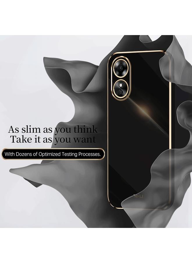 S-TOP Case For OPPO A17 XINLI Straight Edge 6D Electroplate TPU Phone Case - Image 4