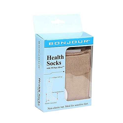 Bonjour Cotton Men Health Calf Length Socks - Beige, Free Size - Image 5