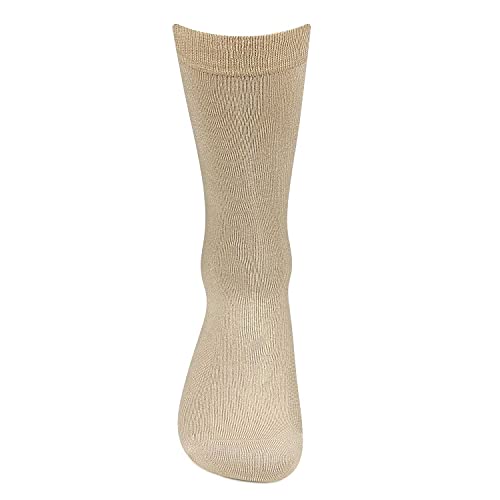 Bonjour Cotton Men Health Calf Length Socks - Beige, Free Size - Image 2