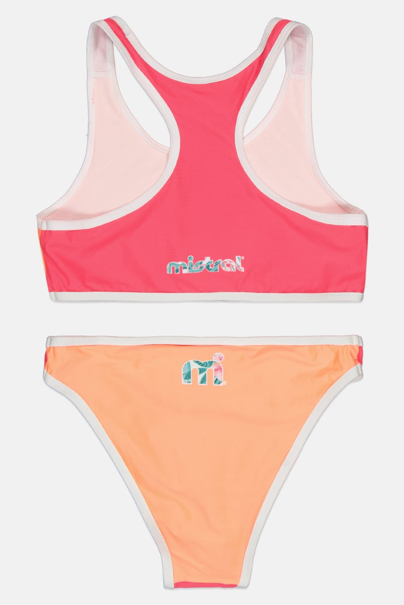 mistral Kids Girl 2 Pieces Graphic Print Bikini Top And Bottom, Multicolor - Image 2
