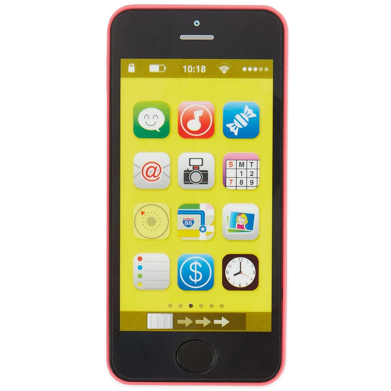 Bieco هاتف محمول للأطفال BIECO 19069026 مع ضوء وصوت، وردي، بحجم تقريبي 5.5 x 0.8 x 12.4 سم - Image 1