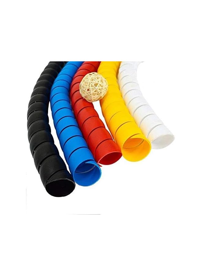 S-TOP 5 PCS/Pack Dog and Cat Cord Protector 32.8ft Wire Protector Sleeve Covers for Cord Protects Your Pets from Chewing Through Insulated Cables in Total 10mm Width by, Odorless (Five Colors) - Image 1