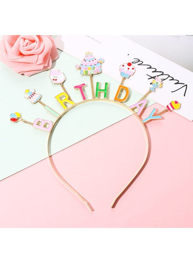 NVENF Birthday Headband, Happy Birthday Crown For Girls, Birthday Accessory (Pattern A), Adjustable, Multicolored - Image 5