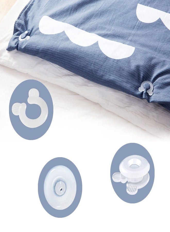 Bnapott 12 Sets Duvet Comforter Clips, Duvet Donut Holder Fastener Sets, Comforter Grippers to Keep Duvet Corner in Place - Image 5
