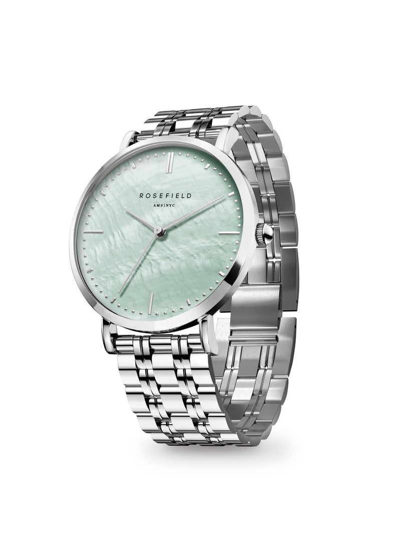 RoseField Rosefield Upper East Side Green Pearl Silver Women Watch - UGSSS-U38  - Image 2