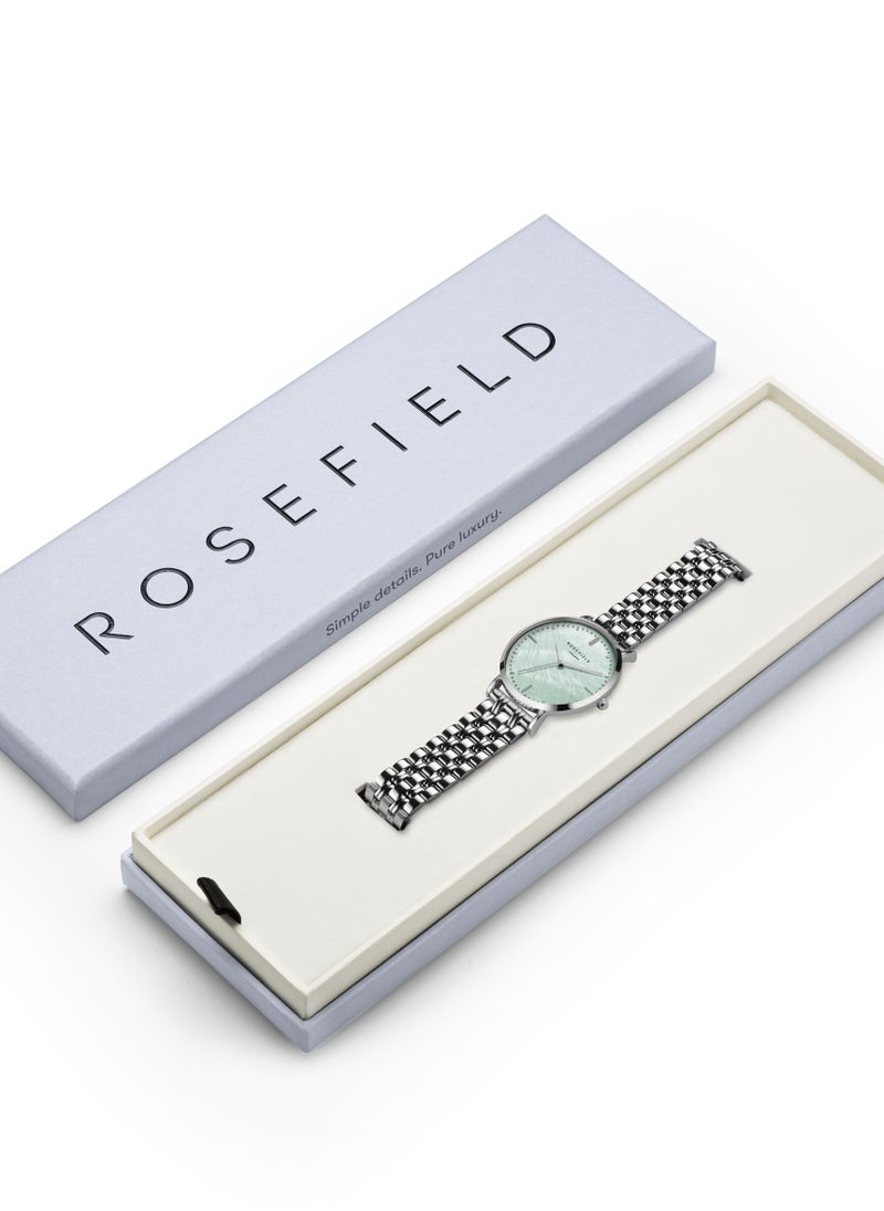 RoseField Rosefield Upper East Side Green Pearl Silver Women Watch - UGSSS-U38  - Image 3