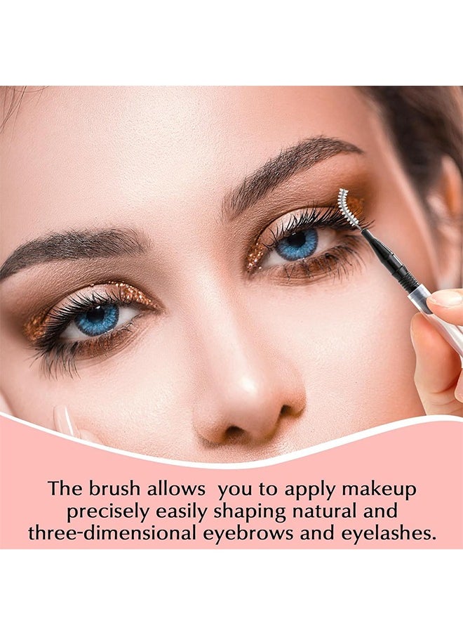 Generic - 20Pcs Micro Eyebrow Brush with Cap, Brow Lamination Brush Spoolies for Eyebrow Eyelash Brow Brush Lash Filler, Eyebrow Lash Lift And Tint Tools for Brows and Lashes Comb Extensions - Image 1
