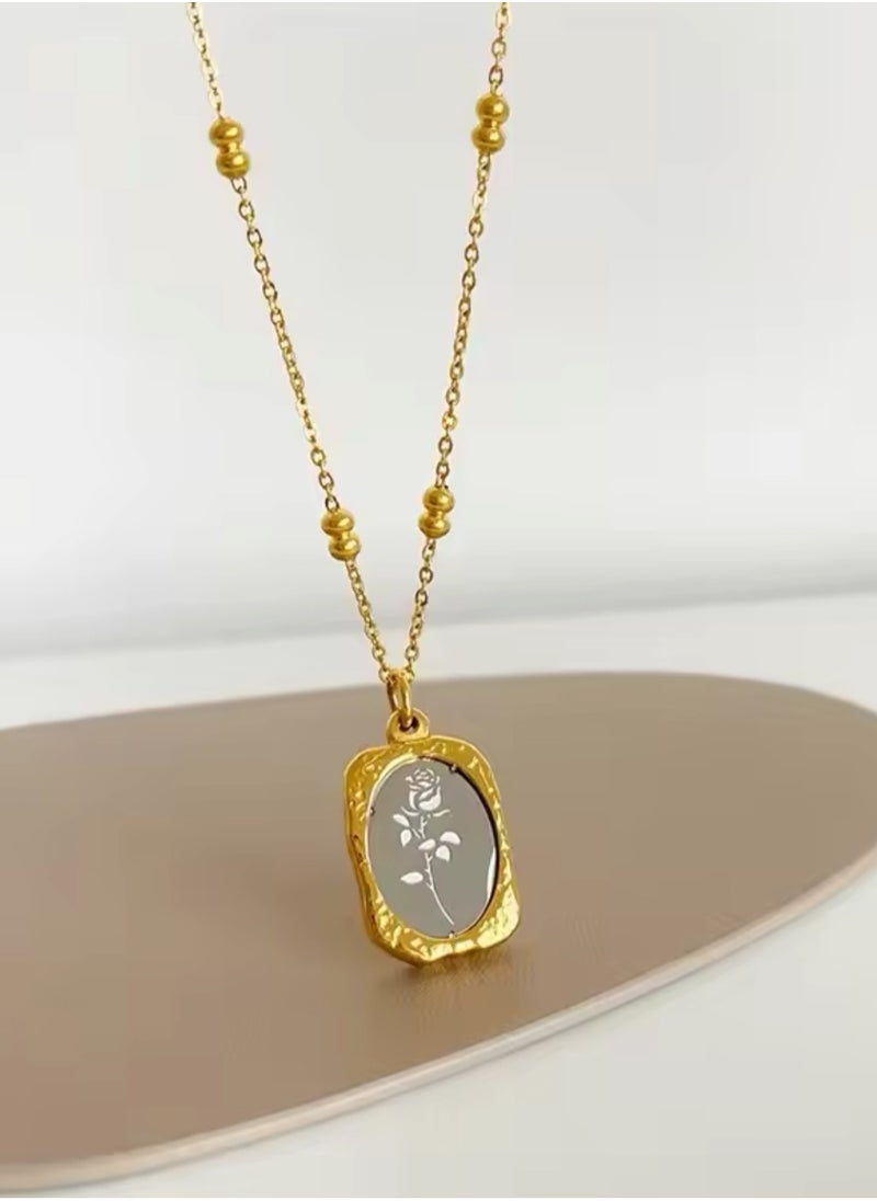 Jewelry 4You - Elegant 18k Gold Plated Stainless Steel Necklace For Women - Image 1