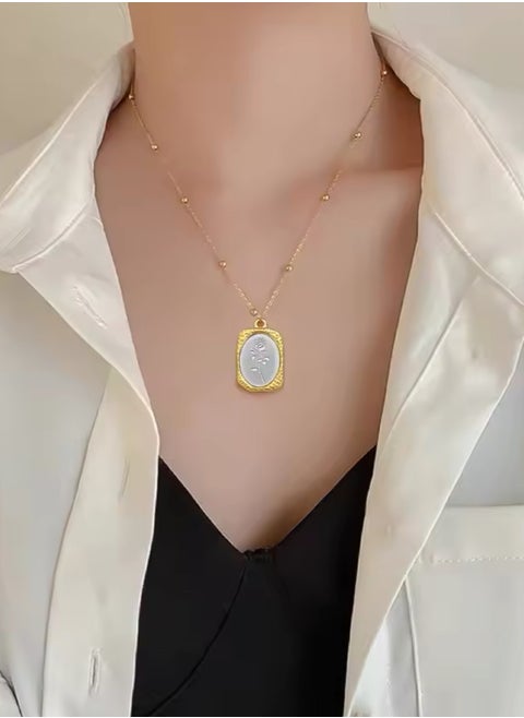 Elegant 18k Gold Plated Stainless Steel Necklace For Women