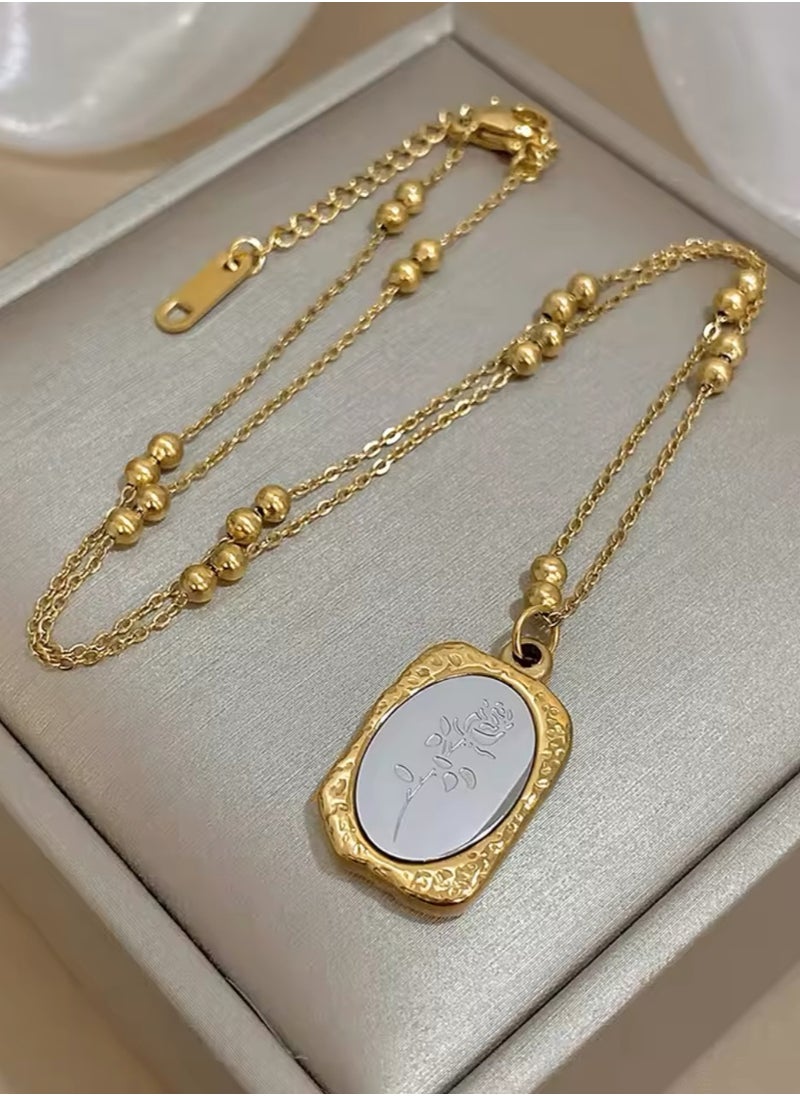 Jewelry 4You - Elegant 18k Gold Plated Stainless Steel Necklace For Women - Image 1