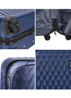 VIPTOUR ABS Hardside 3Pcs Trolley Luggage Set Spinner Wheels With Number Lock 20/24/28 Dark Blue  - Image 4