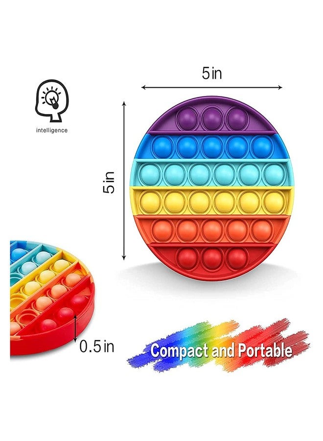 PRIMEFAIR Pop it Fidget Toys, Pop it Fidget Toy pop it Rainbow Pop Bubble, BPA Free Silicone, Push Bubbles Toy for Autism Stress Reliever, Sensory Toy (Heart-Octagone-Circle) - Image 3