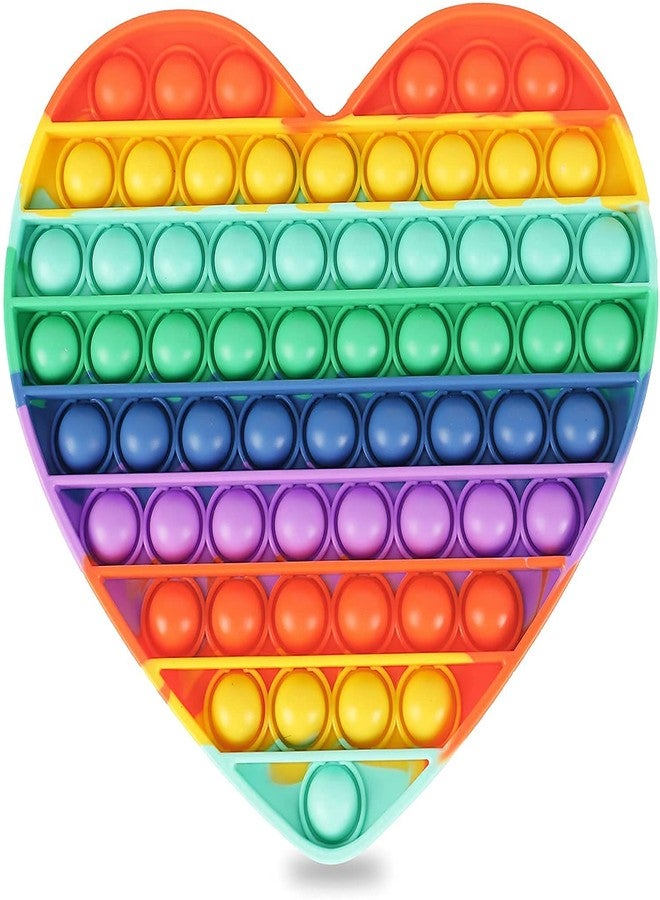 PRIMEFAIR Pop it Fidget Toys, Pop it Fidget Toy pop it Rainbow Pop Bubble, BPA Free Silicone, Push Bubbles Toy for Autism Stress Reliever, Sensory Toy (Heart-Octagone-Circle) - Image 5
