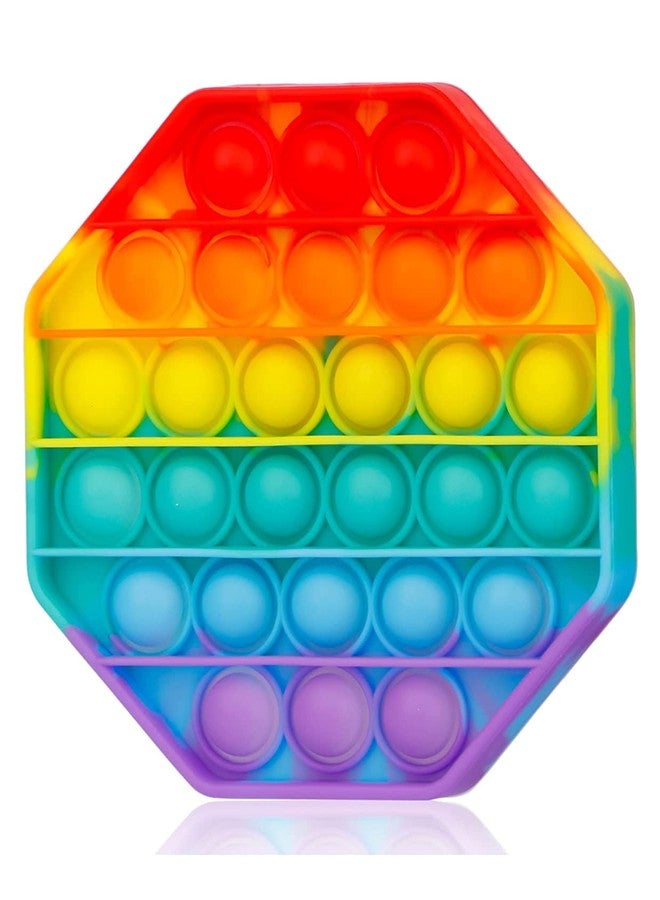 PRIMEFAIR Pop it Fidget Toys, Pop it Fidget Toy pop it Rainbow Pop Bubble, BPA Free Silicone, Push Bubbles Toy for Autism Stress Reliever, Sensory Toy (Heart-Octagone-Circle) - Image 2
