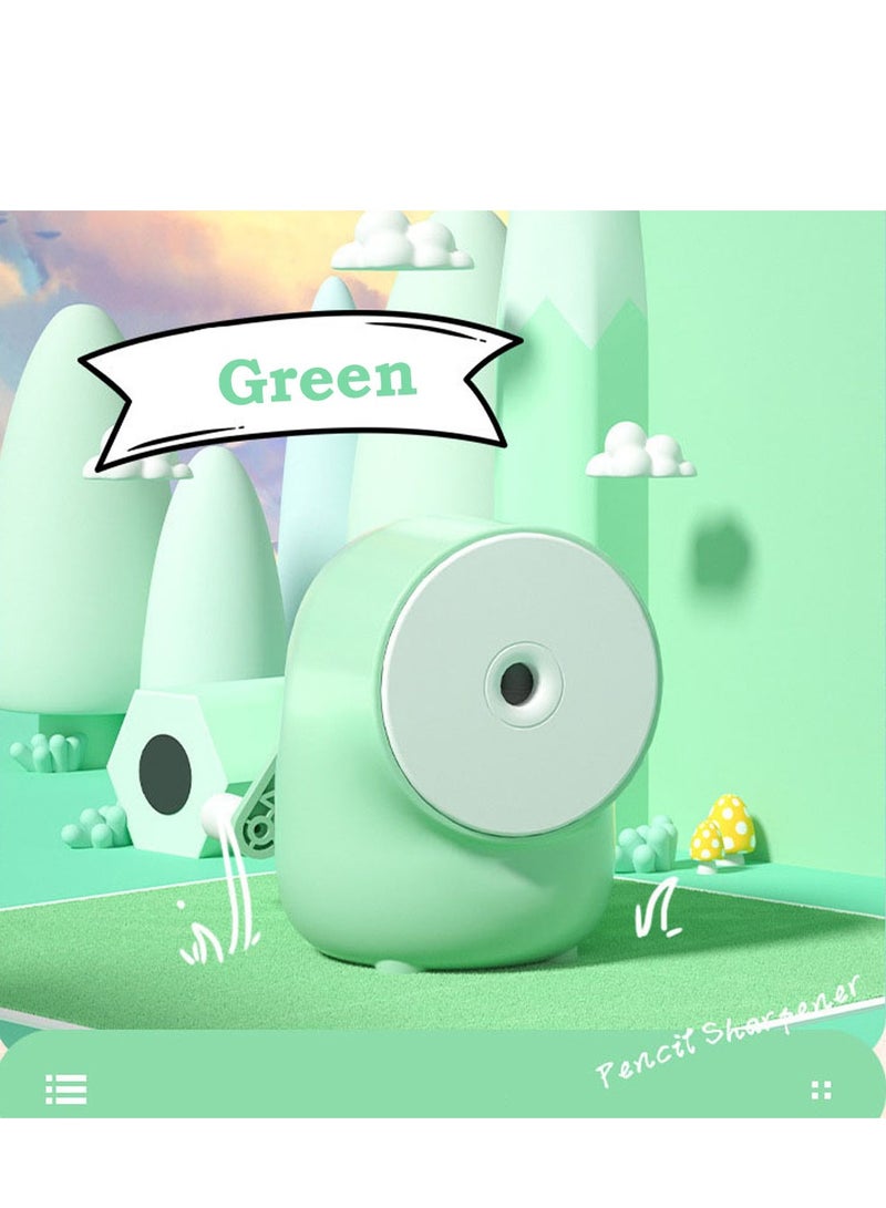 SYOSI Manual Pencil Sharpeners, Hand Crank Pencil Sharpeners for HB with Strong Spiral Blades Suitable for Children Home School Artists and Student (Green) - Image 2