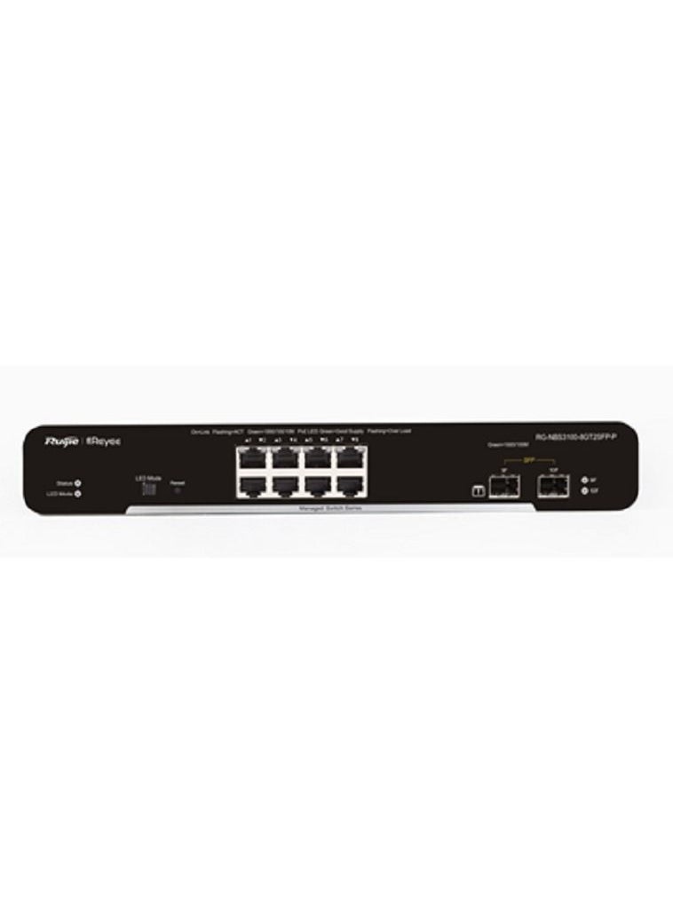 Ruijie REYEE RG-NBS3100-8GT2SFP-P, 10-Port Gigabit Layer 2 Cloud Managed PoE Switch  - Image 2