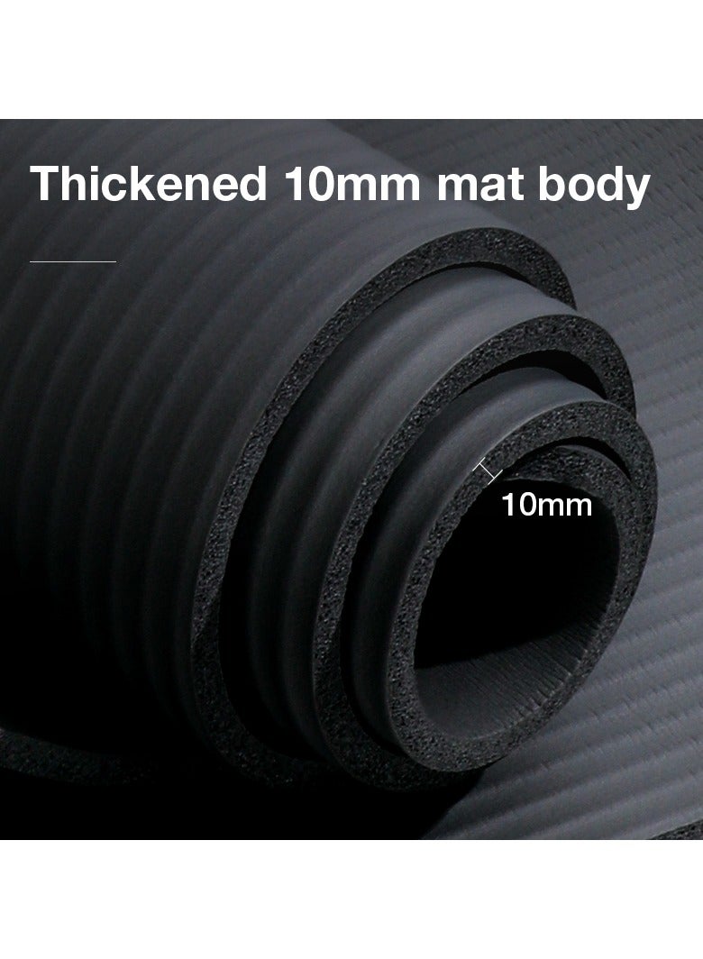 Agnite حصيرة يوغا Er202 عالية المرونة غير قابلة للانزلاق، مقاومة للتمزق، تصميم مزدوج الطبقات للتمارين في المنزل والصالة الرياضية، لون رمادي. - Image 5