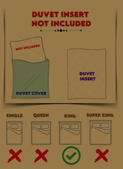 Blueberry 6 Pieces King Size Duvet Cover Set with Fitted sheet and Pillowcases  - Image 5