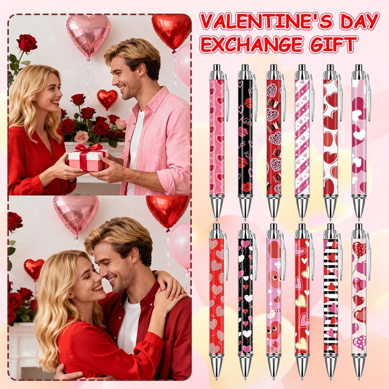 BAISDY 24Pcs Valentine's day Pen Bulk, Heart Ballpoint Pen for Party favor Suppiles - Image 5