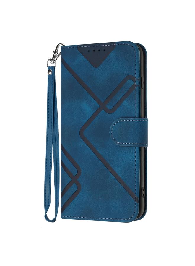 S-TOP Case For Samsung Galaxy Xcover7 5G Line Pattern Skin Feel Leather Phone Case - Image 2