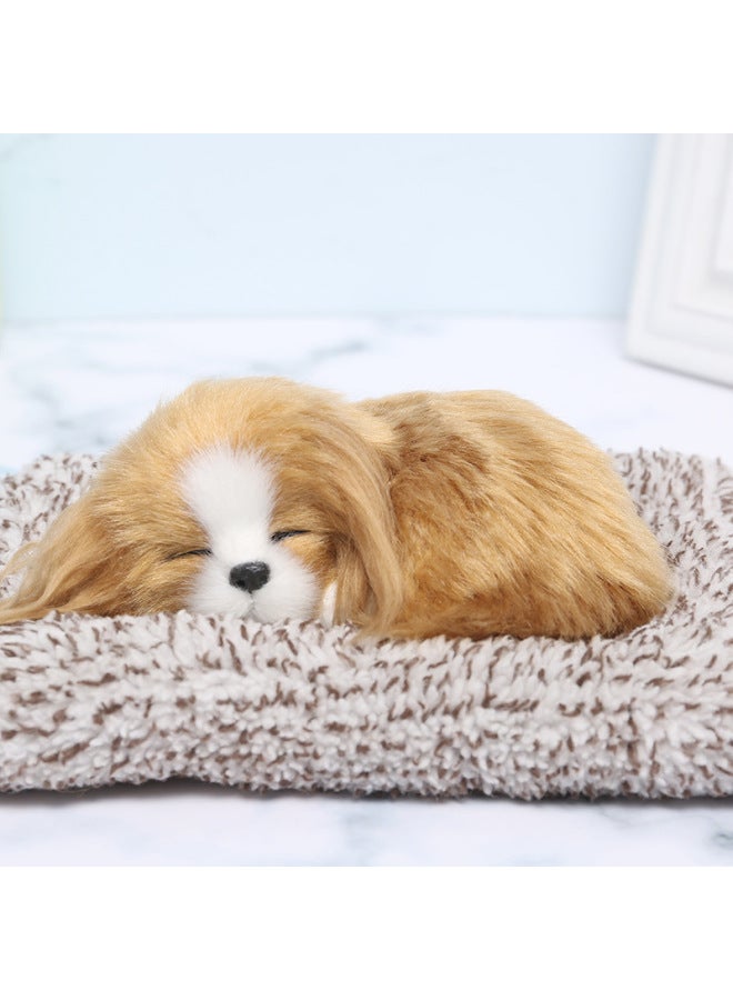 Car Decoration Simulation Cat Dog Doll Plush Toy Children's Cognitive Birthday Gift Home Decoration Model-Color:Bamboo Charcoal Mini Charlie - Image 1