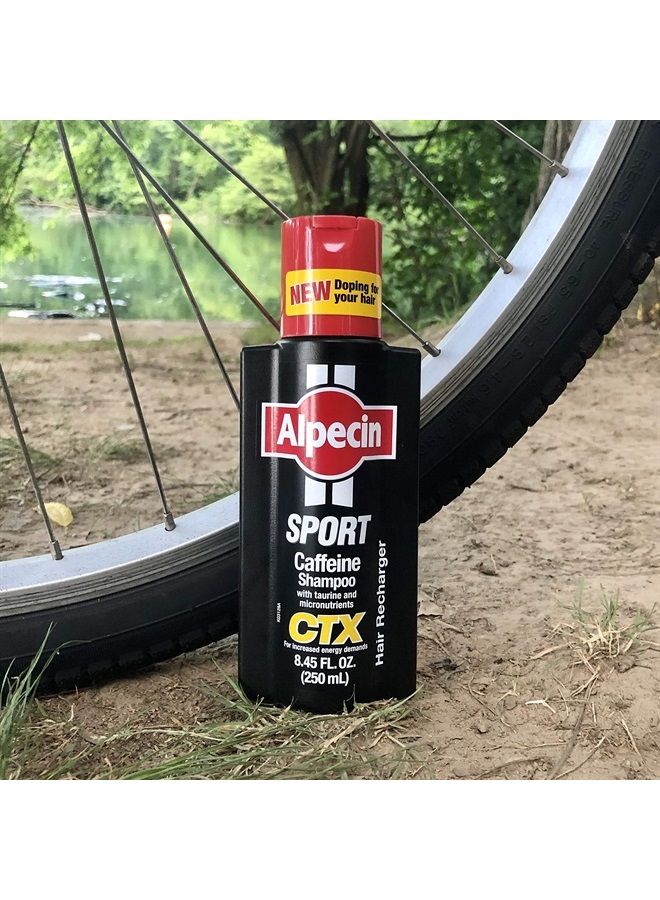 Alpecin CTX Sport Men's Caffeine Shampoo 8.45 fl oz, with Biotin, Niacin, Castor Oil, Taurine, Healthy Micronutrients, Natural Hair Growth, Hair Thickening, Thinning Hair, Active Lifestyle - Image 5