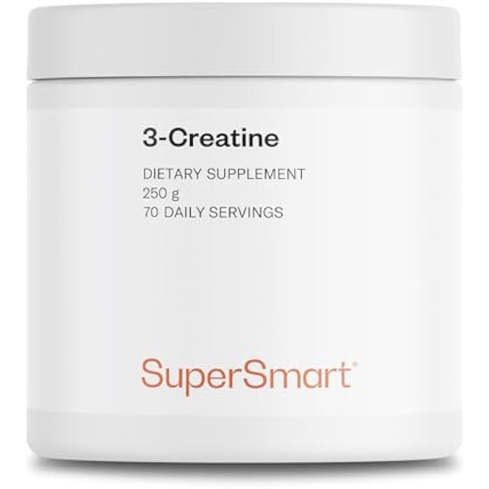 Supersmart - 3-Creatine - with Creatine Monohydrate - Physical Performance & Muscle Stimulator - Increase Faster Post-Exercise Recovery | Non-GMO & Gluten Free - 250 g