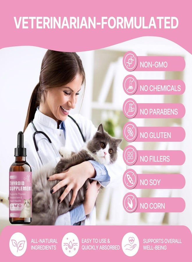 Qanoreth Thyroid Support for Cats, Natural Cat Appetite Stimulant & Cat Weight Gainer Drops – Helps Support Metabolism, Energy & Weight Gain for Cats – Vet-Formulated Herbal Liquid Supplement, 2 fl oz - Image 5