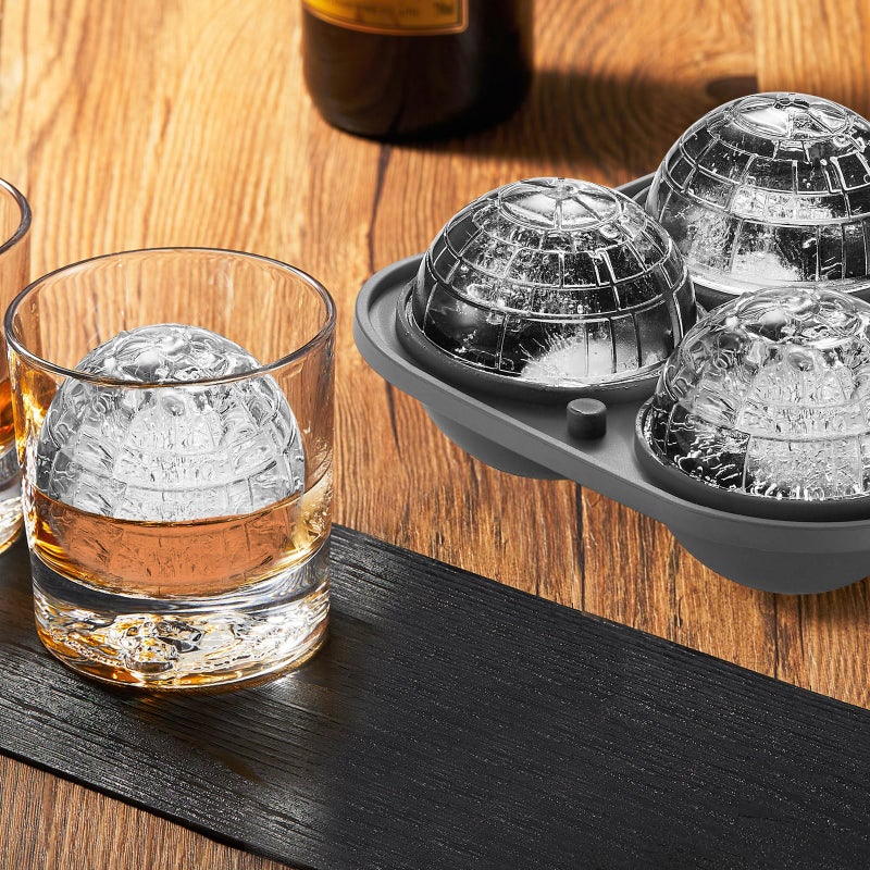 Nax Caki 3D Death Star Ice Cube Molds, Large Silicone Fun Shapes Bourbon Gifts for Men Fandom, Whiskey Ice Cube Mold for Cocktails,Brandy, Whiskey Gifts for Men Nerds & Geeks - Image 2