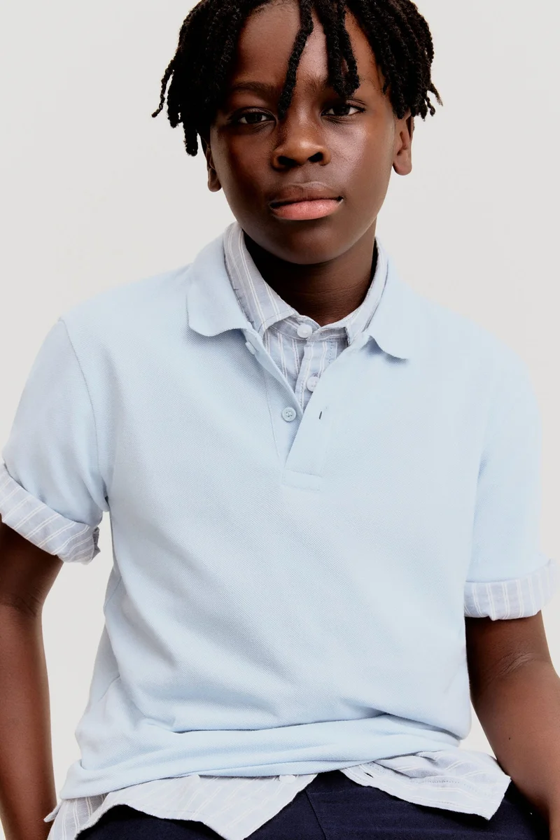 اتش اند ام Cotton piqué polo shirt