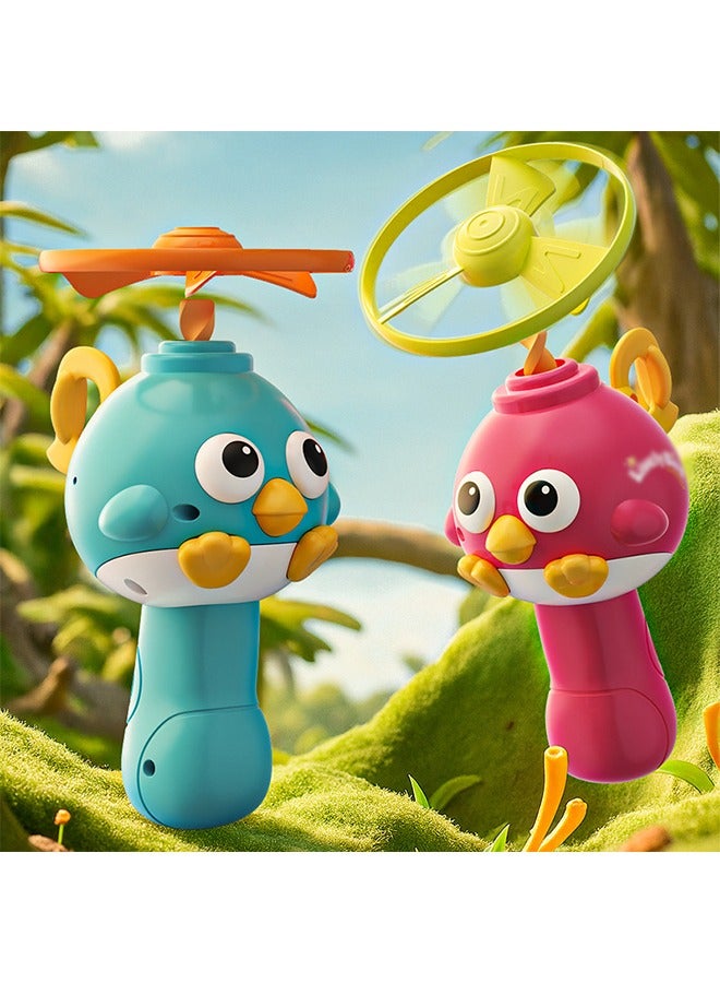 Frisbee Launcher Toy, Kids Outdoor Frisbee Toy, Portal Gun, 3 Frisbee Guns & 1 Launcher Birthday Gifts for Kids Pet Girls & Boys 3-12 years old 【Cute Frisbee & Launcher】This versatile frisbee launcher toy includes 1 cute little bird gun, 3 saucers. - Image 4