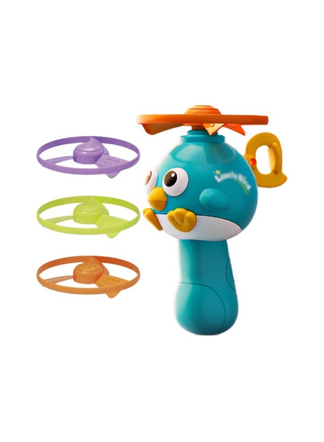 Frisbee Launcher Toy, Kids Outdoor Frisbee Toy, Portal Gun, 3 Frisbee Guns & 1 Launcher Birthday Gifts for Kids Pet Girls & Boys 3-12 years old 【Cute Frisbee & Launcher】This versatile frisbee launcher toy includes 1 cute little bird gun, 3 saucers. - Image 1
