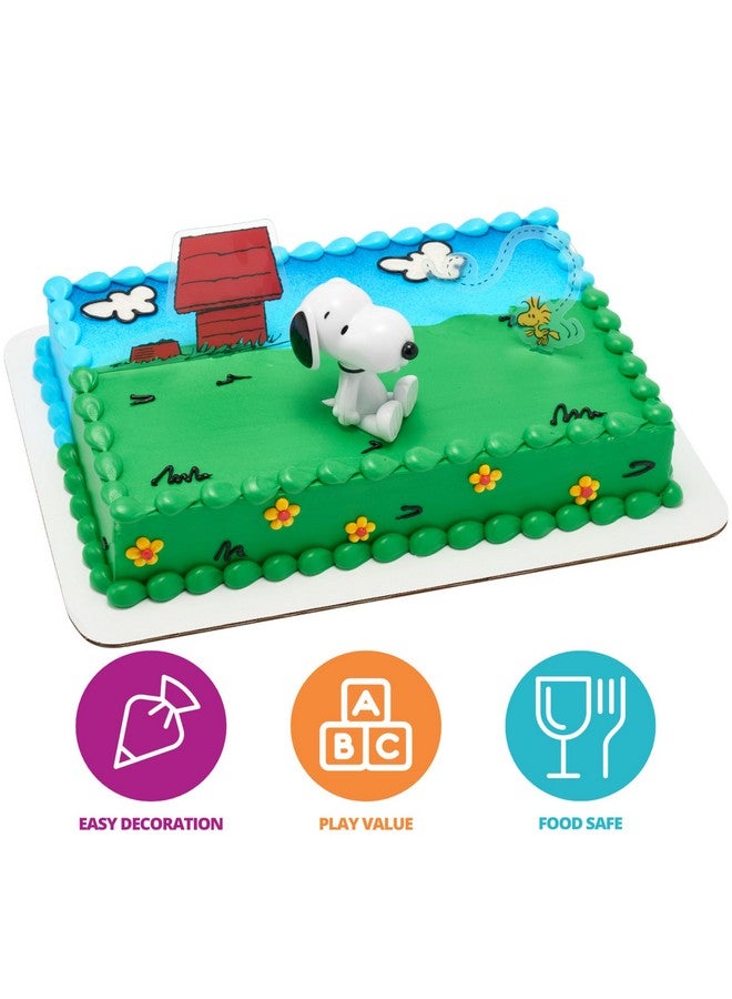 DecoPac DecoSet® Peanuts® Snoopy® and Woodstock® Cake Topper, 3-Piece Cake Decoration | For Birthday, Parties, Celebration - Image 2