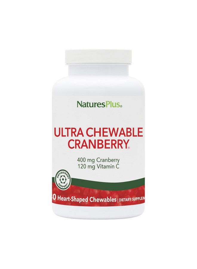NaturesPlus Natures Plus Ultra Chewable Cranberry Love Berries - 400 mg, 180 Vegetarian Tablets - Natural Cranberry Supplement, Promotes Urinary Tract Health - Non-GMO, Gluten-Free - 90 Servings - Image 1