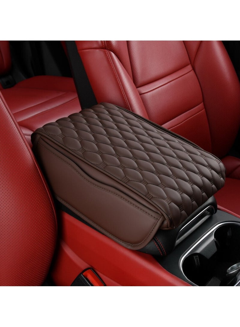 MOTRK MOTRK Car Center Console Cover with Leather Side Pockets, Armrest, Car Accessories, Car Armrest Booster Pads, Car Armrest Cover Protector, Car Armrest, Car Interior Accessories  - Image 1