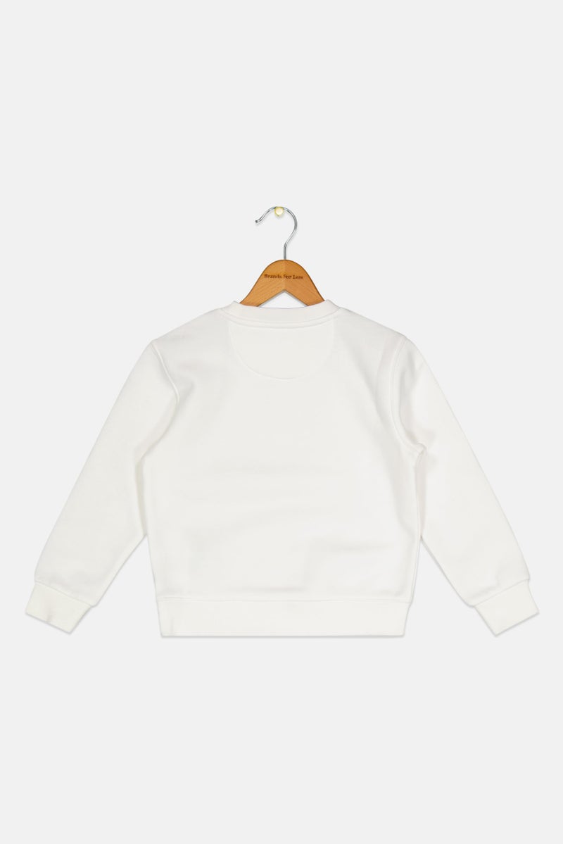 ESPRIT Kids Boy Crew Neck Graphic Print Long Sleeve Sweatshirt, White  - Image 2