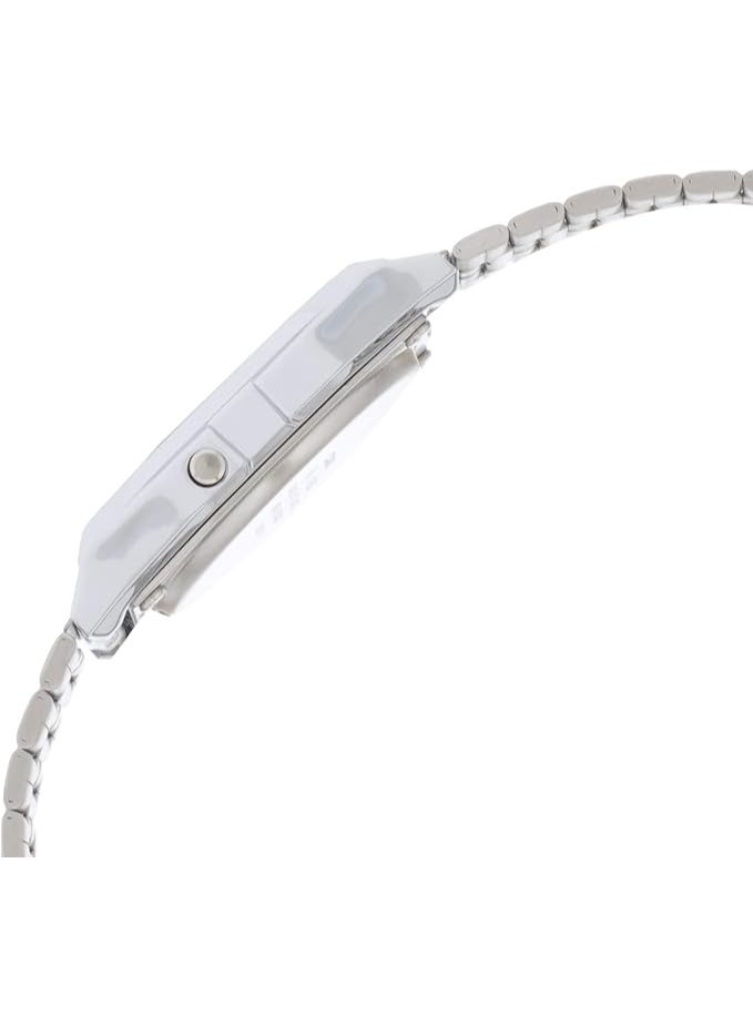 كاسيو ساعة كاسيو للجنسين - A159W-N1DF ميناء رمادي، سوار فضي - Image 3