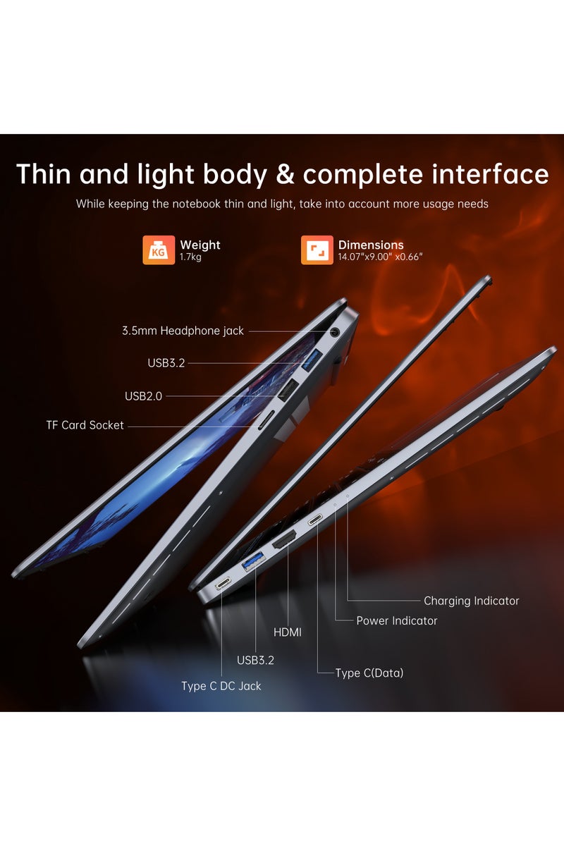 ACEMAGIC Laptop 15.6" 16GB Ram 512GB SSD Intel Quad-Core 12th Alder Lake N97 with Windows 11 Pro/USB 3.2/HDMI/Type-C/WIFI6/BT5.0/16:9/AD Metal house  - Image 5