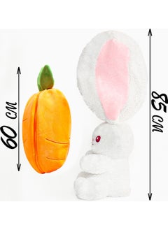 Canestar Special for Lover Largest Size Carrot Rabbit - Cute Plush Toy (Closed 60CM, Open 85CM)  - Image 3
