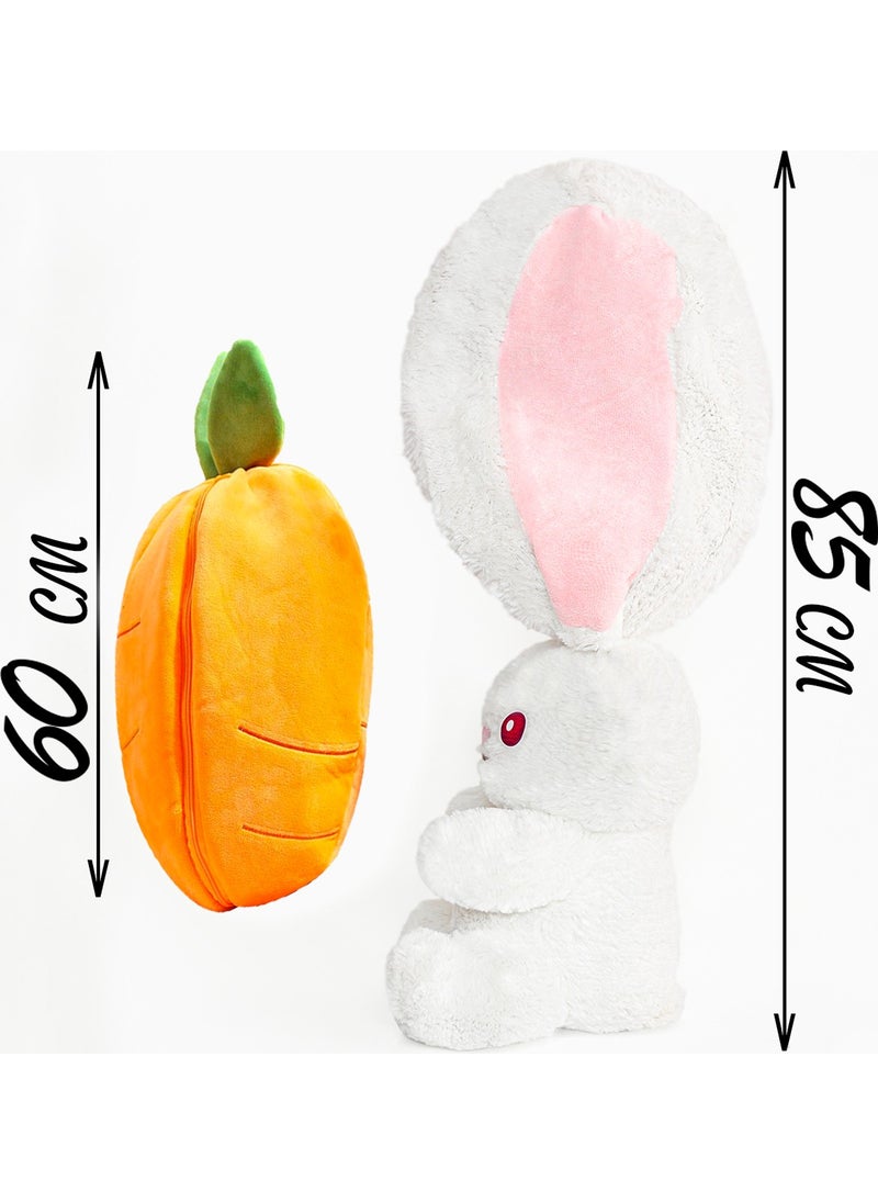 Canestar - Special for Lover Largest Size Carrot Rabbit - Cute Plush Toy (Closed 60CM, Open 85CM) - Image 1