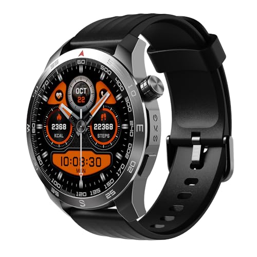 SKG Smart Watch for Men Women 143 GPS Builtin Smartwatch with 100 Sports Magnetometer Barometer 9Day Runtime 5ATM Waterproof Fitness Watch for Health Tracker Android iPhone Compatiable GT5 - Image 1